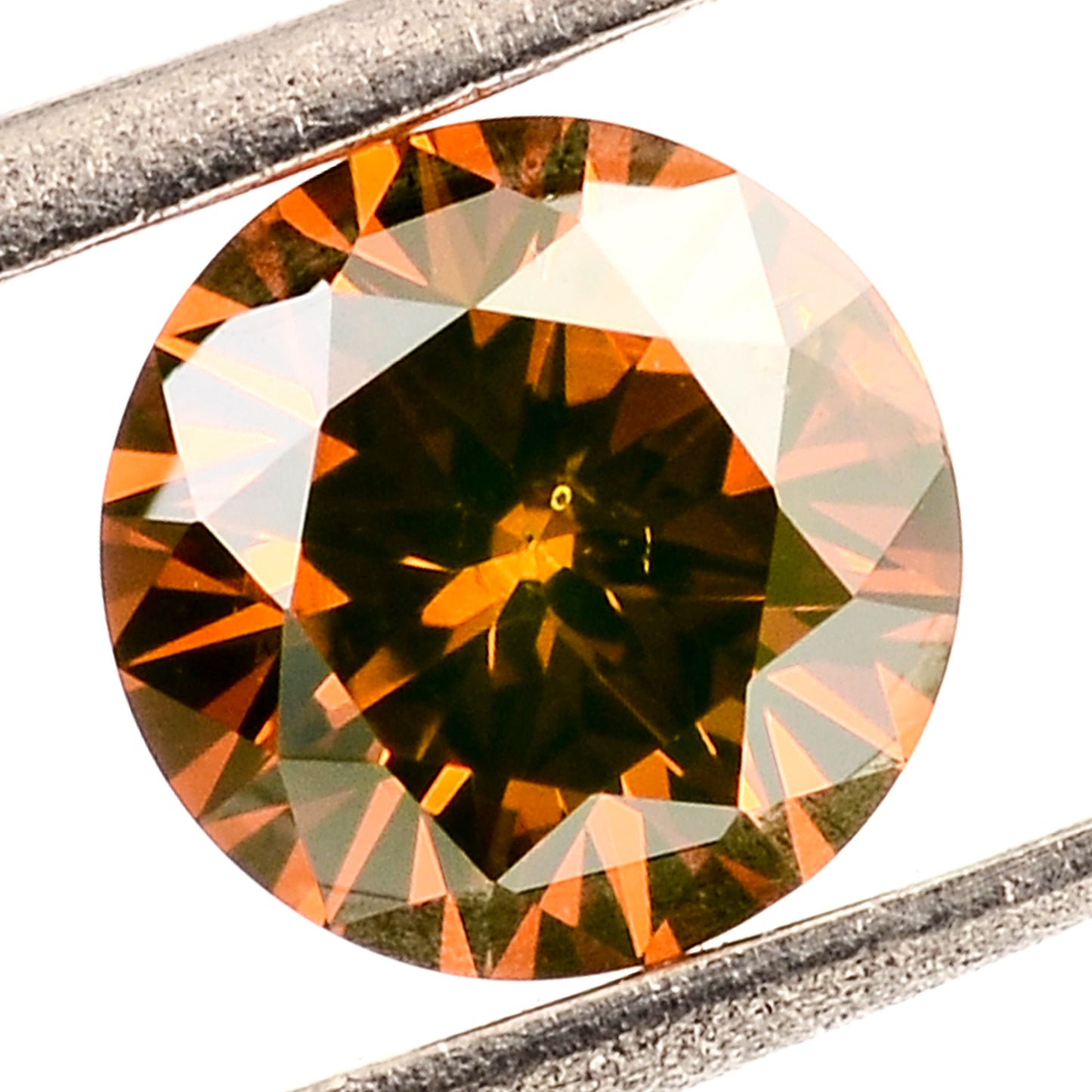 0.50 Red Diamond Round Loose Gemstone