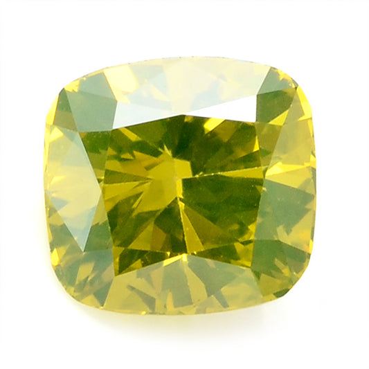 0.26 Carat Yellow Diamond Cushion Loose Gemstone