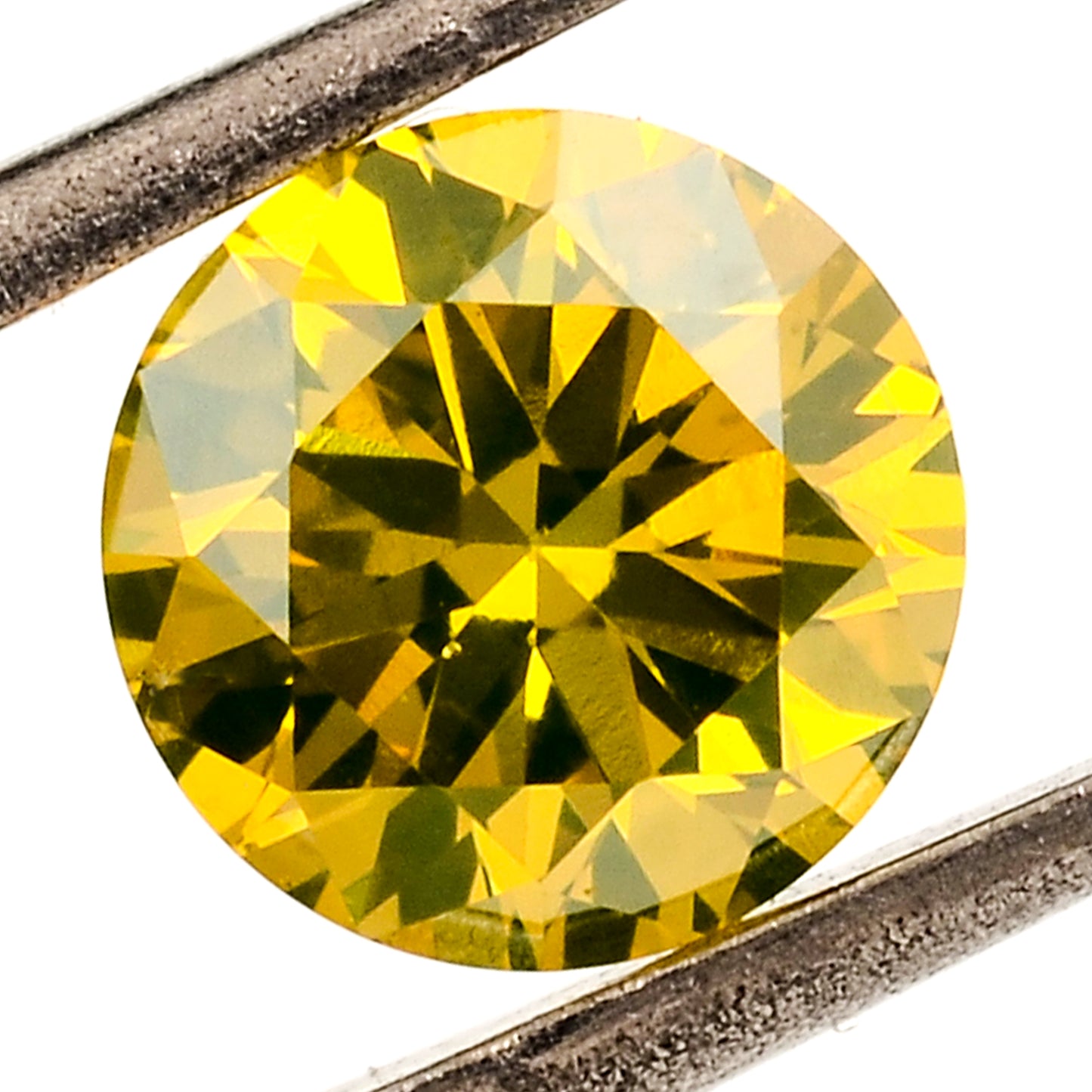 0.42 Yellow Diamond Round Loose Gemstone