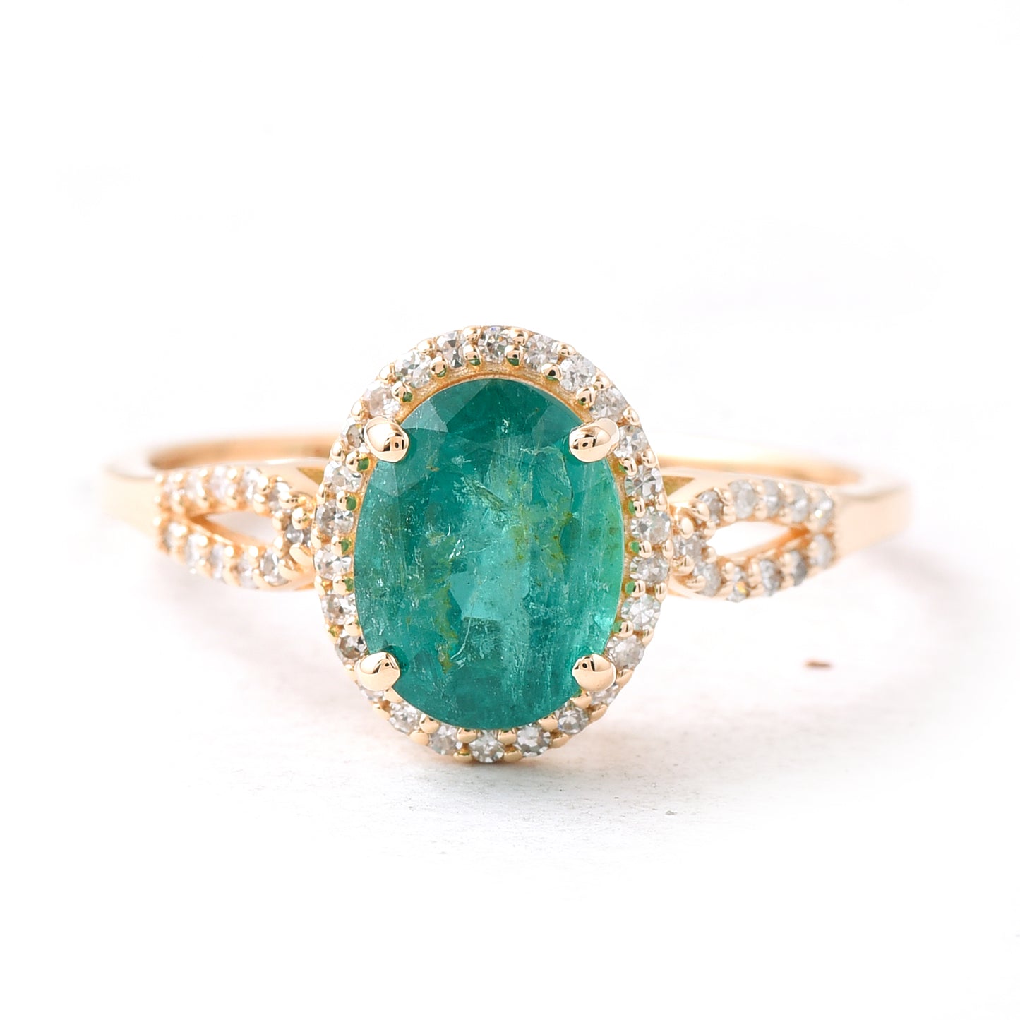 1.81 Ct Oval Emerald 14K Gold Ring