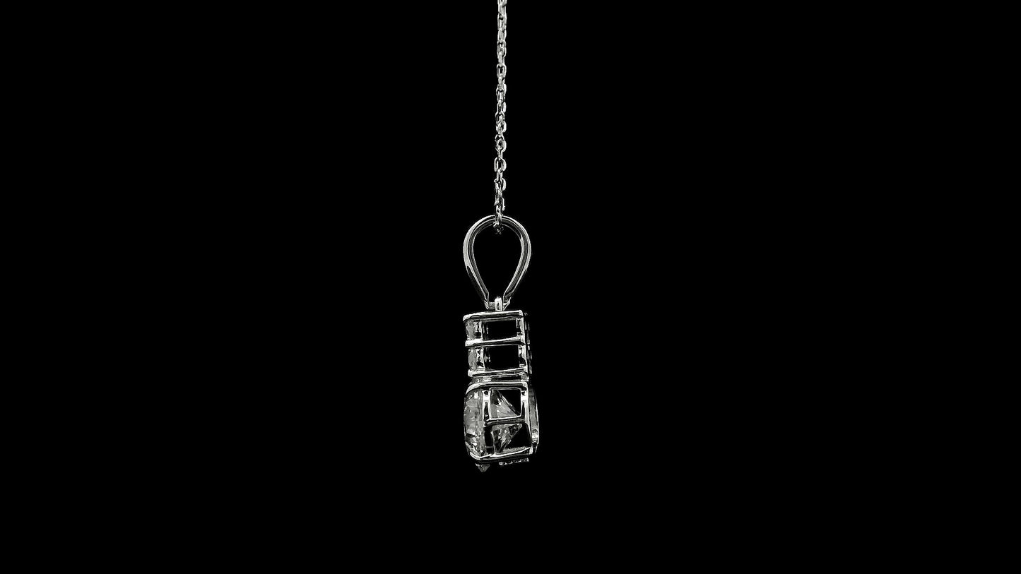 1.67 Ct Round Lab Grown Diamond 14K Gold Pendant