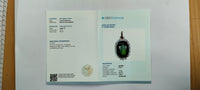 4.06 Ct Cushion Mixed Cut Natural Green Sapphire 14K Gold Pendant