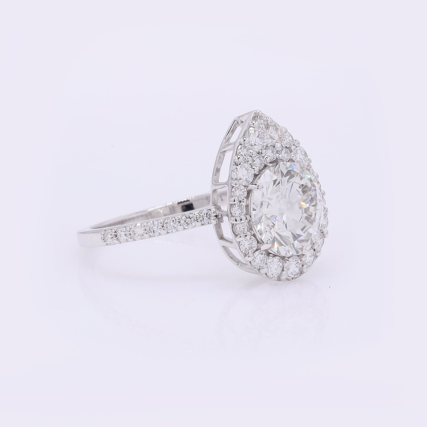2.88 Carats Lab Grown Diamond 14K Gold Ring