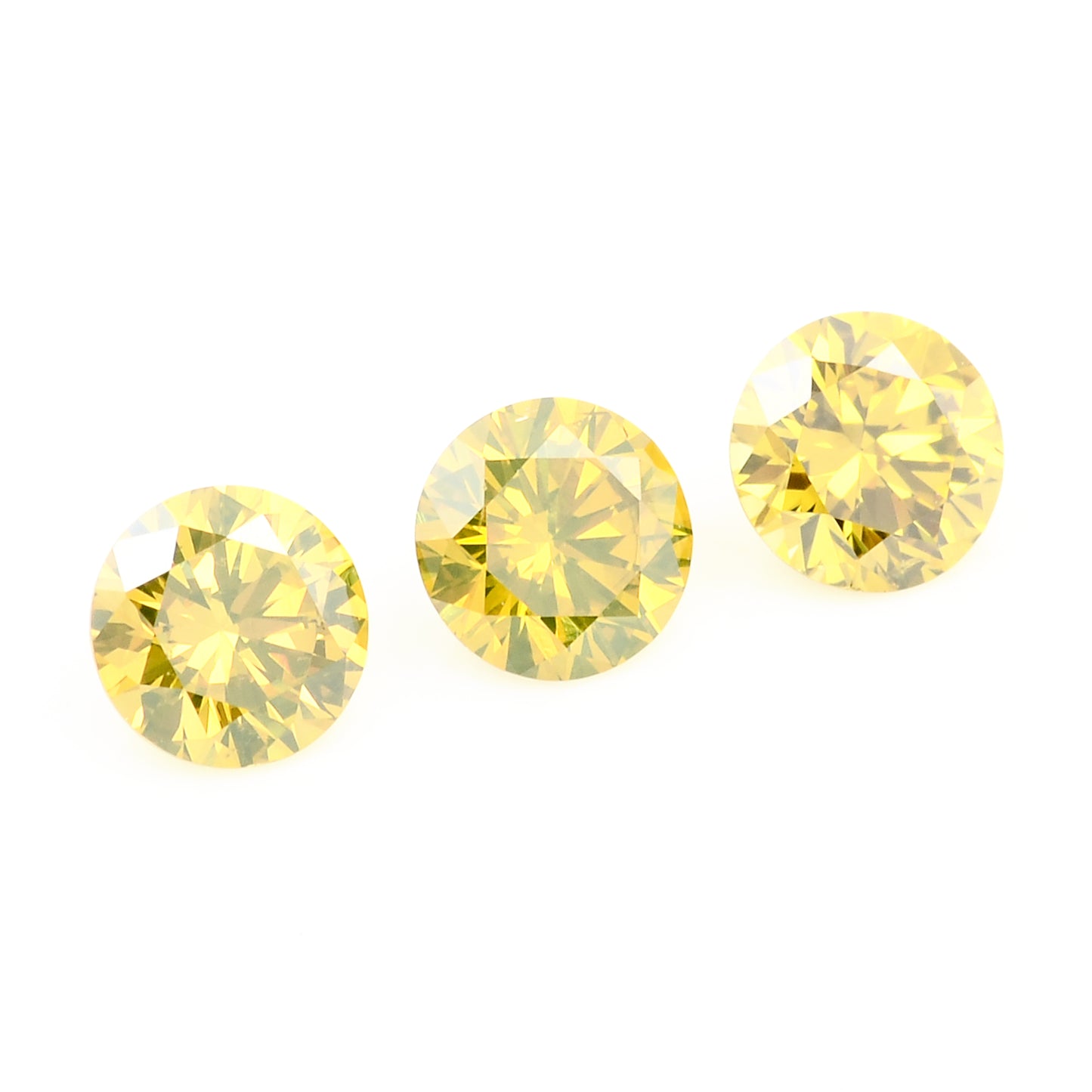 0.54 Yellow Diamond Round Loose Gemstone