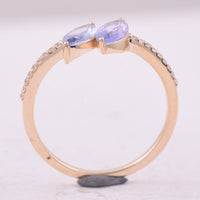 0.93 Ct Marquise Tanzanite 9K Gold Ring