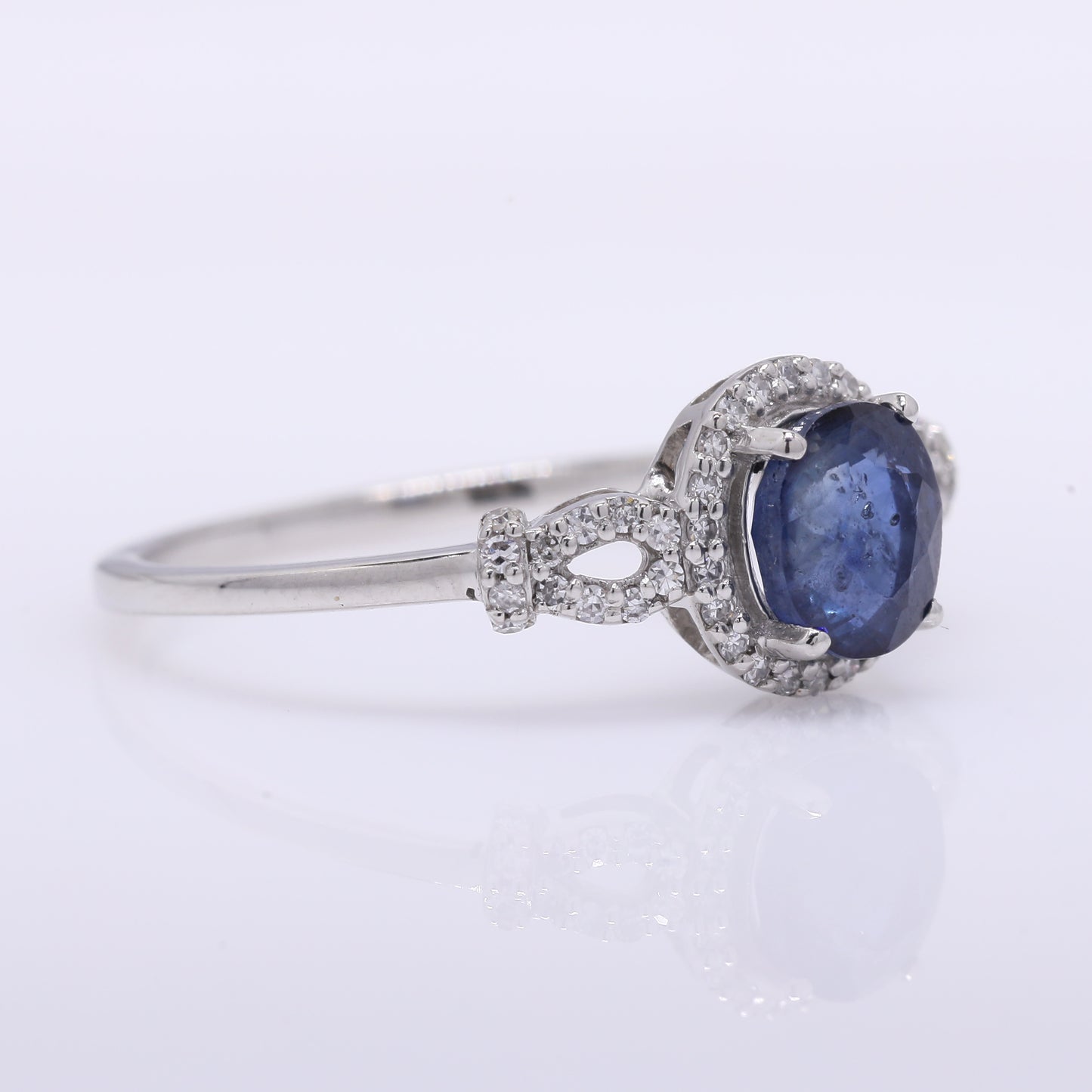 1.27 Ct Oval Mixed Cut Natural Sapphire 950 Platinum Ring