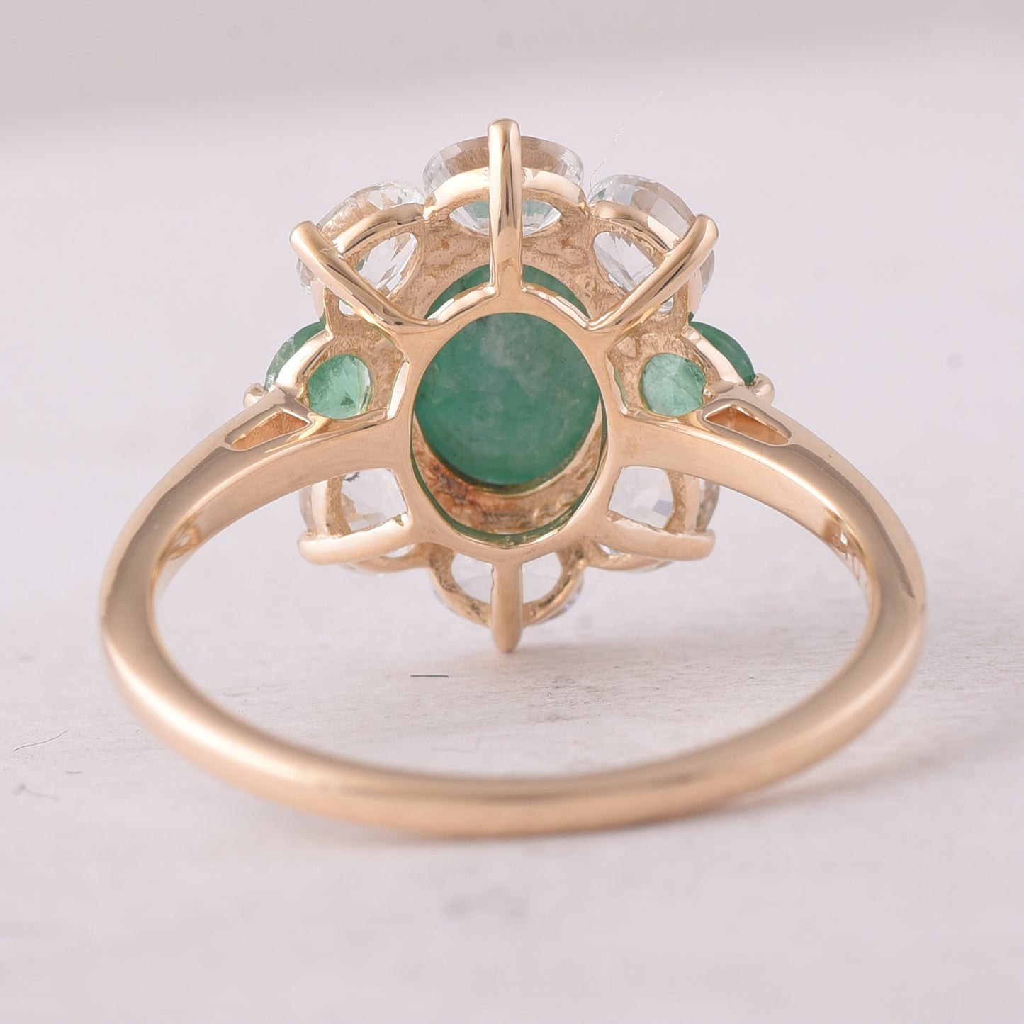 2.76 Ct Oval Emerald 9K Gold Ring