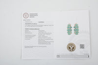4.87 Carat Oval Mixed Cut Natural Beryl Emerald 14K Gold Earrings