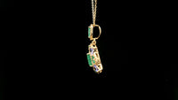 1.91 Ct Octagon Emerald 14K Gold Pendant