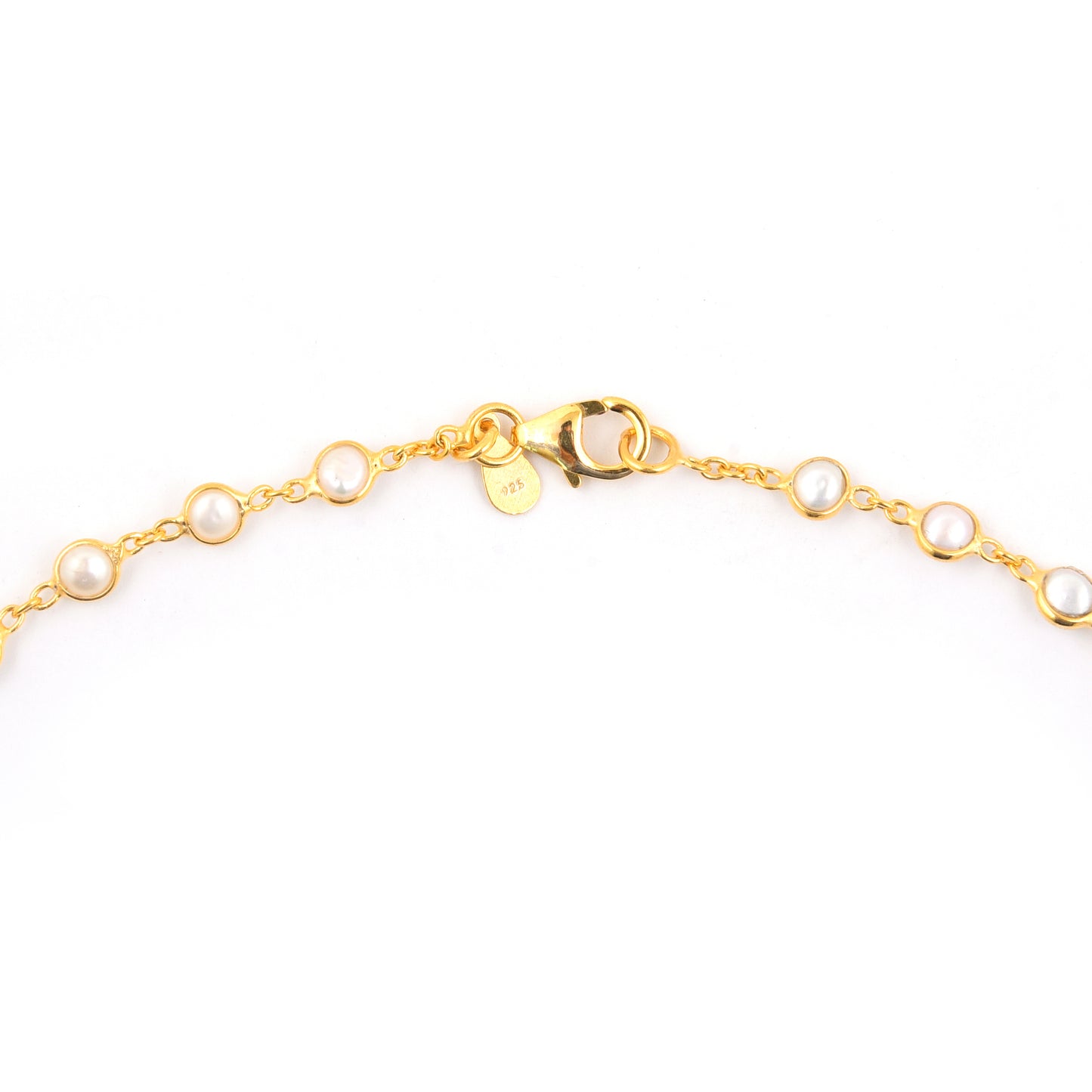 13.61 Ct Round Pearl 925 Silver Necklace