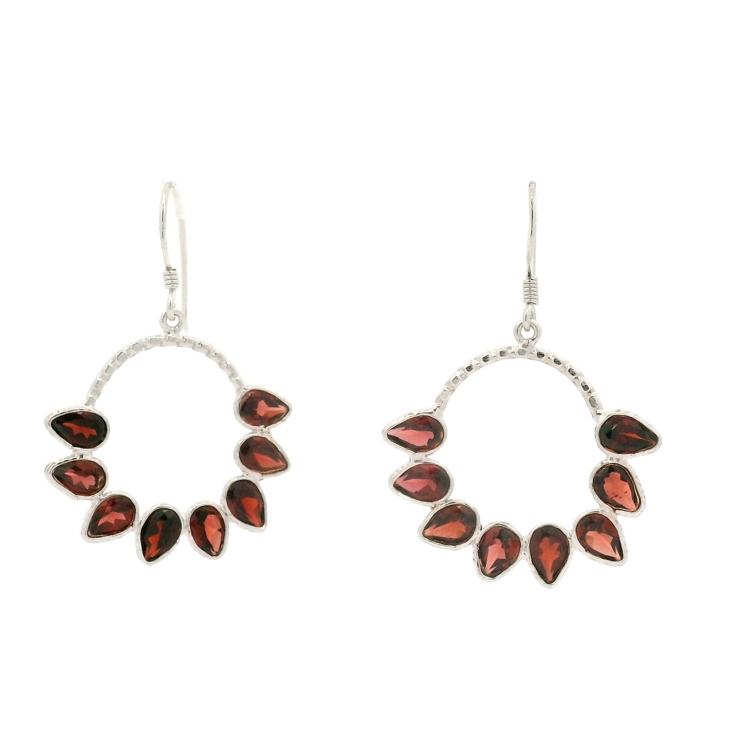 8.45 Ct Garnet 925 Sterling Silver Earrings