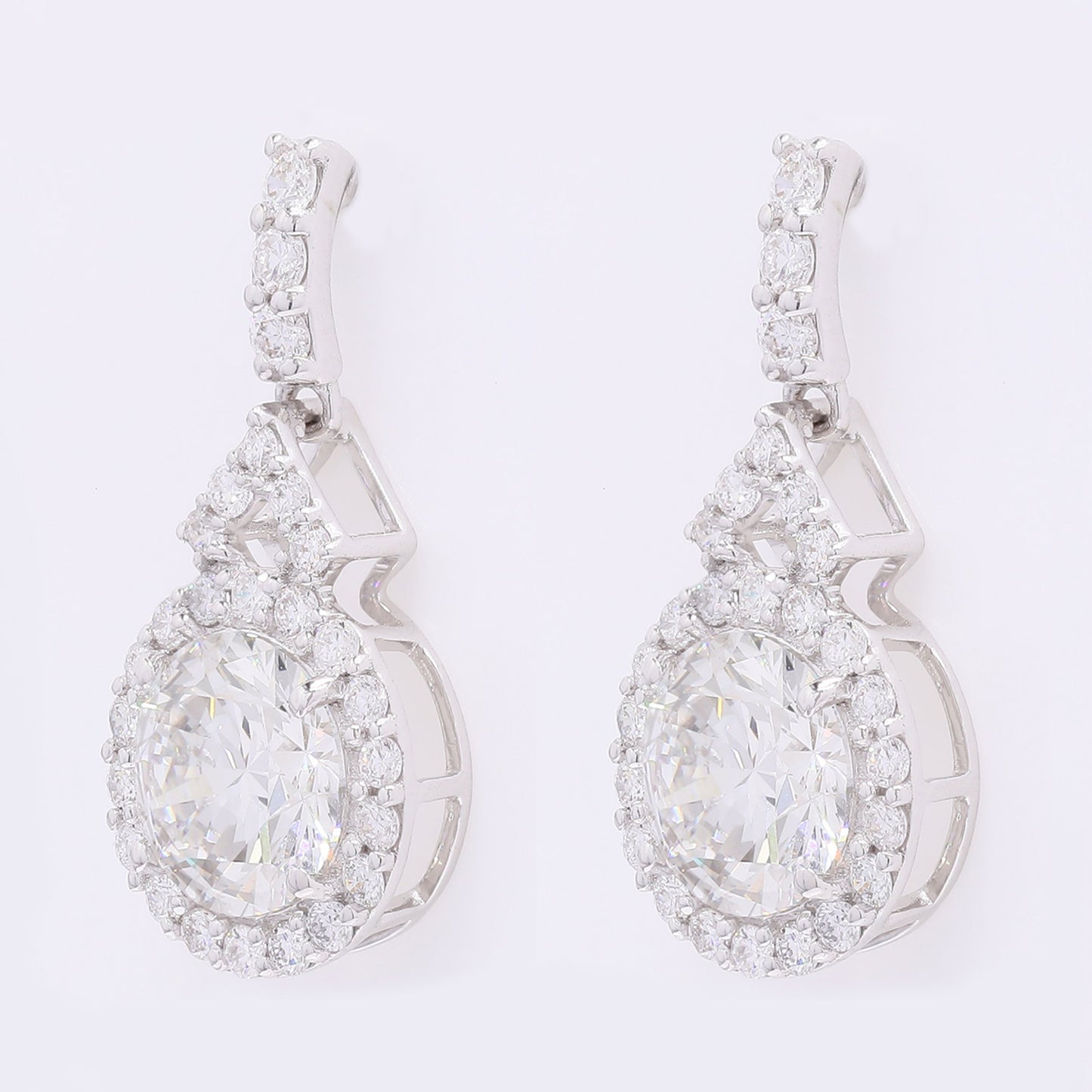 3.71 Carats Lab Grown Diamond 14K Gold Earrings