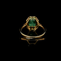2.38 Ct Octagon Step Cut Natural Emerald 14K Gold Ring