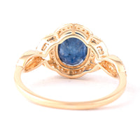 2.49 Ct Oval Mixed Cut Natural Sapphire 14K Gold Ring