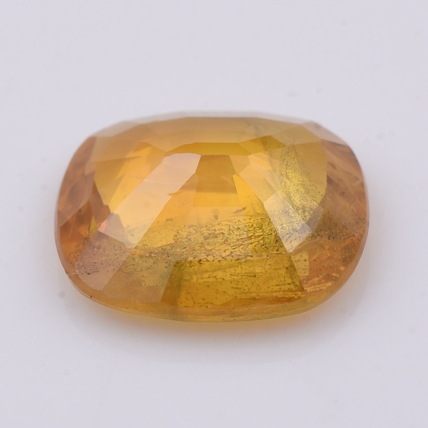 3.32 Natural Corundum Yellow Sapphire Rectangular Cushion Mixed Cut Gemstone