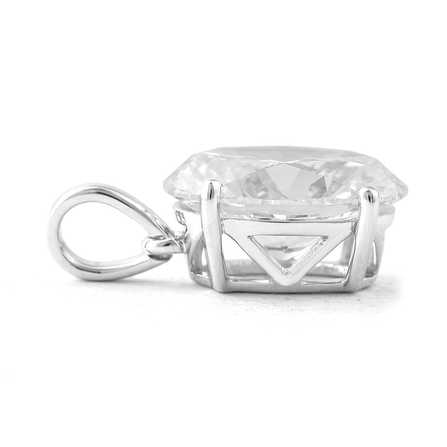 3.00 Carats Lab Grown Diamond 14K Gold Pendant