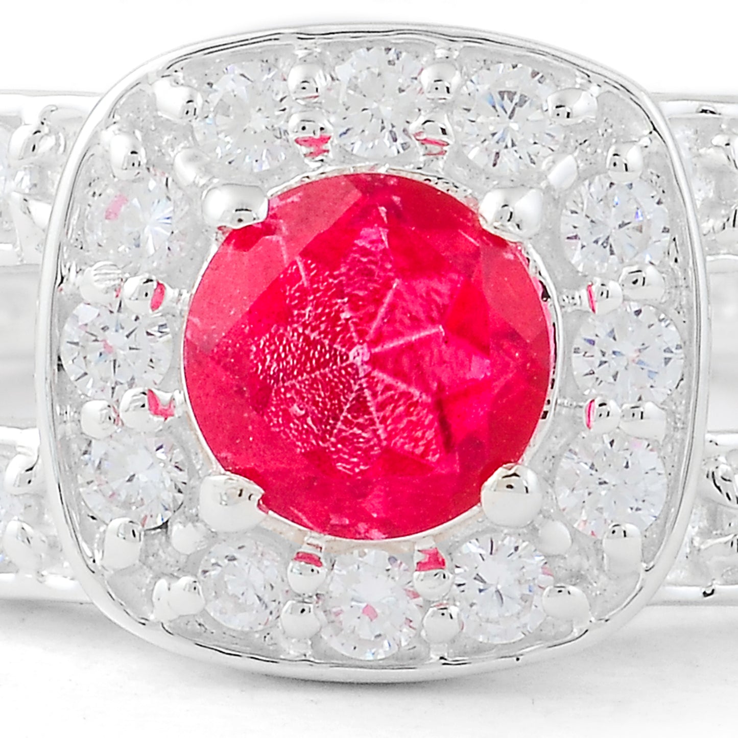 2.72 Ct Round Pink Topaz, Cubic Zirconia 925 Sterling Silver Ring