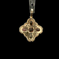 1.27 Ct Square Tourmaline 14K Gold Pendant