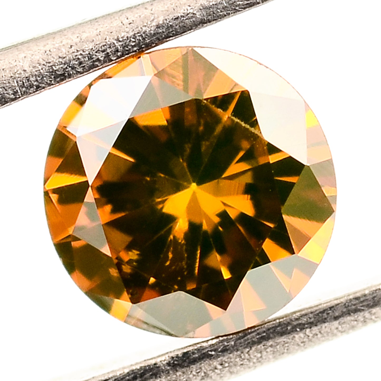 0.84 Red Diamond Round Loose Gemstone