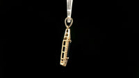 4.18 Ct Octagon Natural Sapphire 14K Gold Pendant