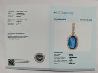 1.38 Ct Oval Mixed Cut Natural Sapphire 14K Gold Pendant