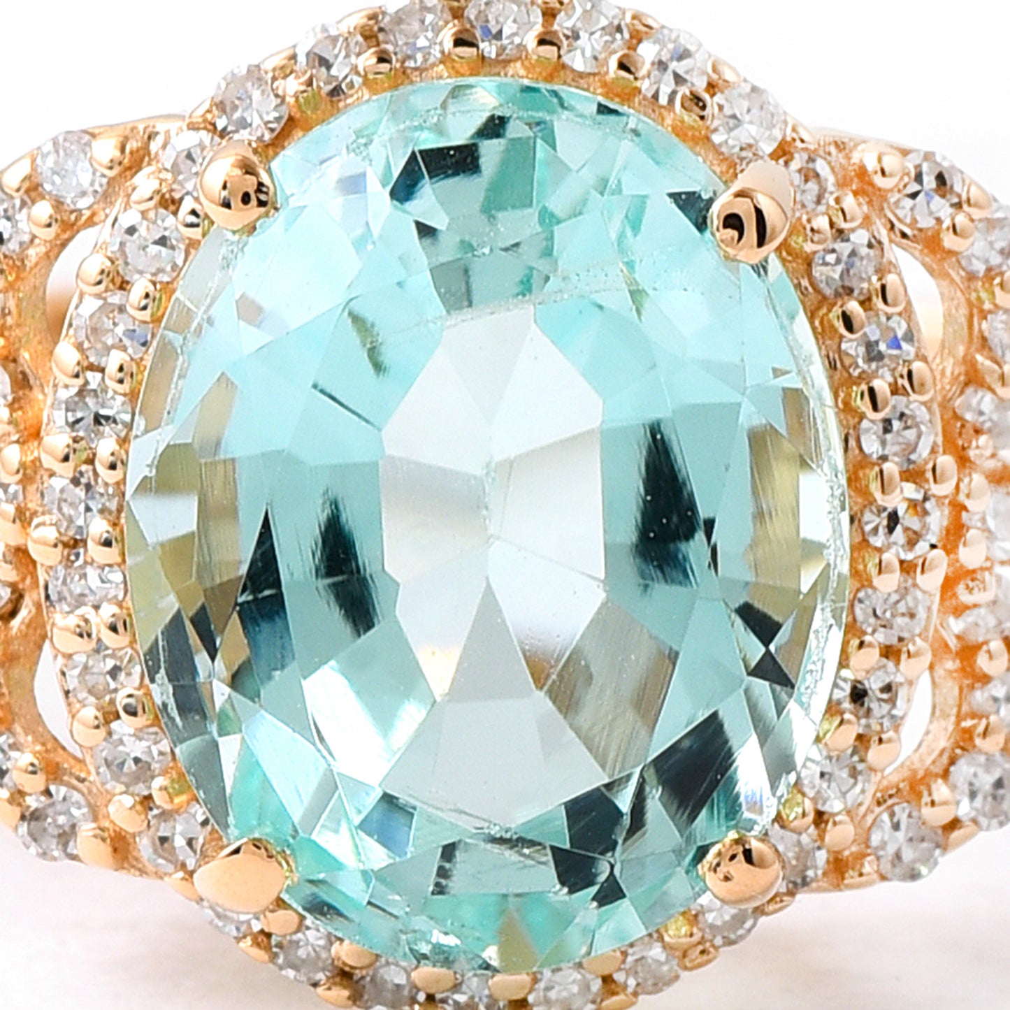 3.14 Ct Oval Mixed Cut Natural Emerald 14K Gold Ring