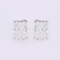 3.80 Carats Lab Grown Diamond 14K Gold Earrings