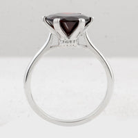 3.99 Ct Round Garnet 925 Sterling Silver Ring