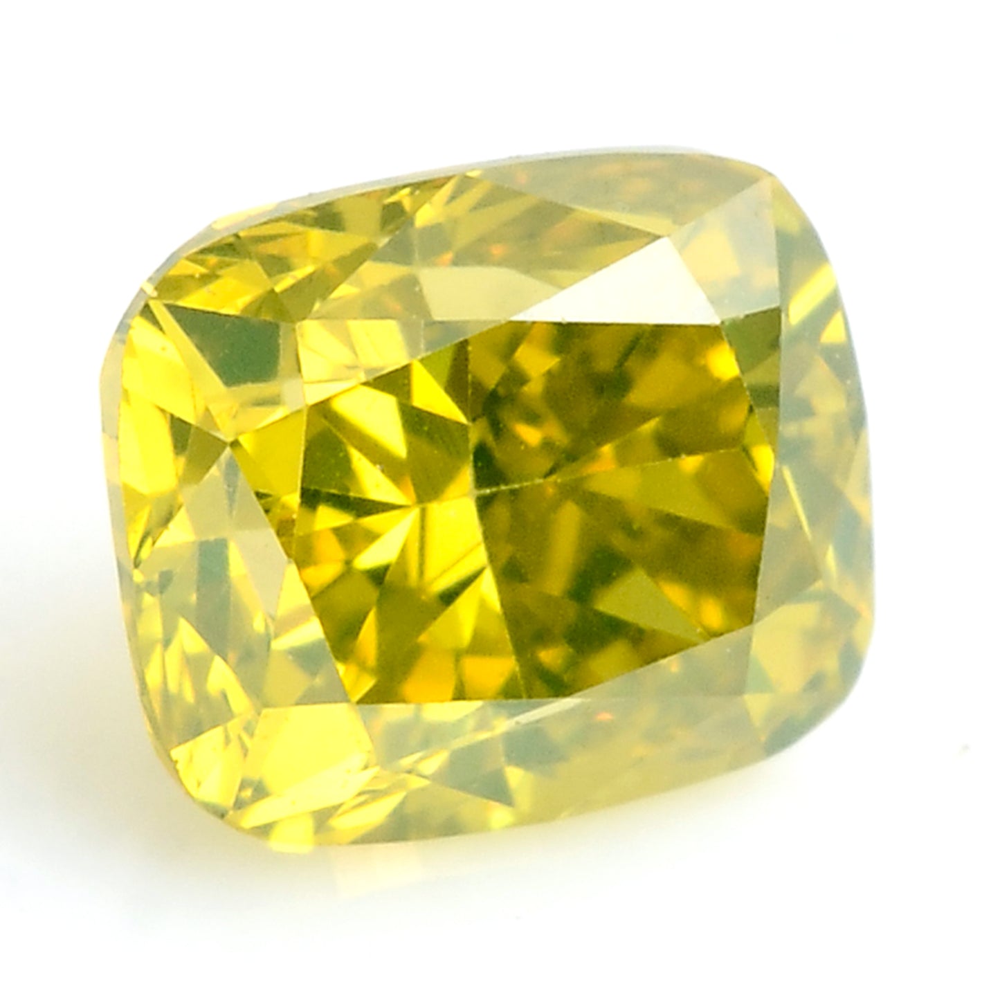 0.43 Carat Yellow Diamond Cushion Loose Gemstone