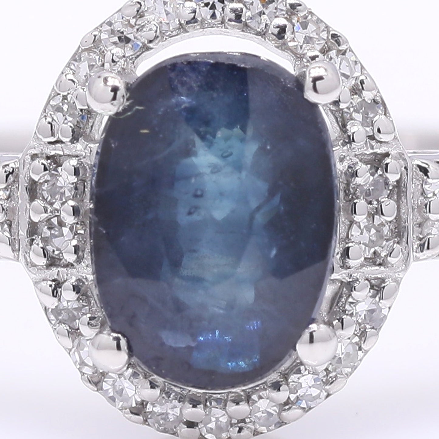1.43 Ct Oval Mixed Cut Natural Sapphire 950 Platinum Ring