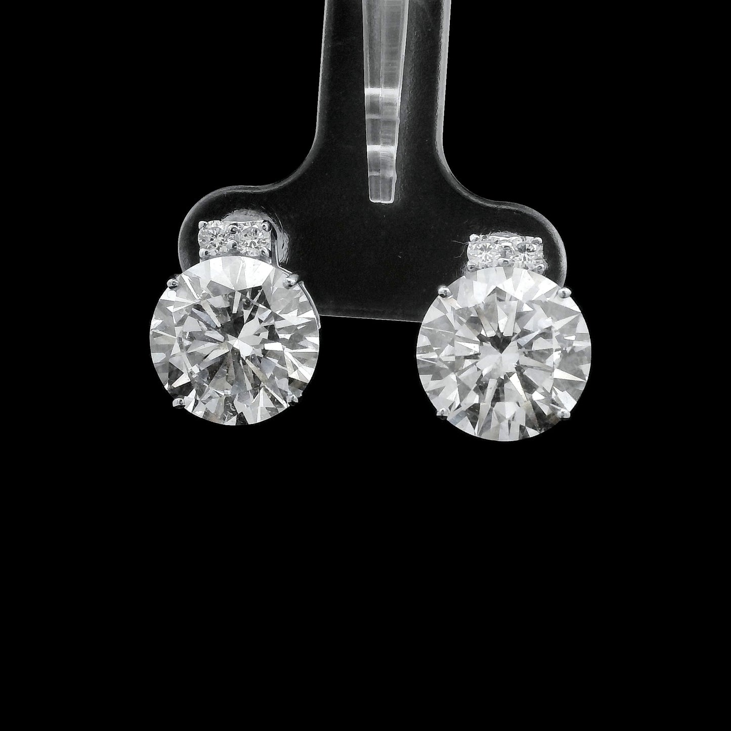 8.51 Ct Round Lab Grown Diamond 14K Gold Earrings