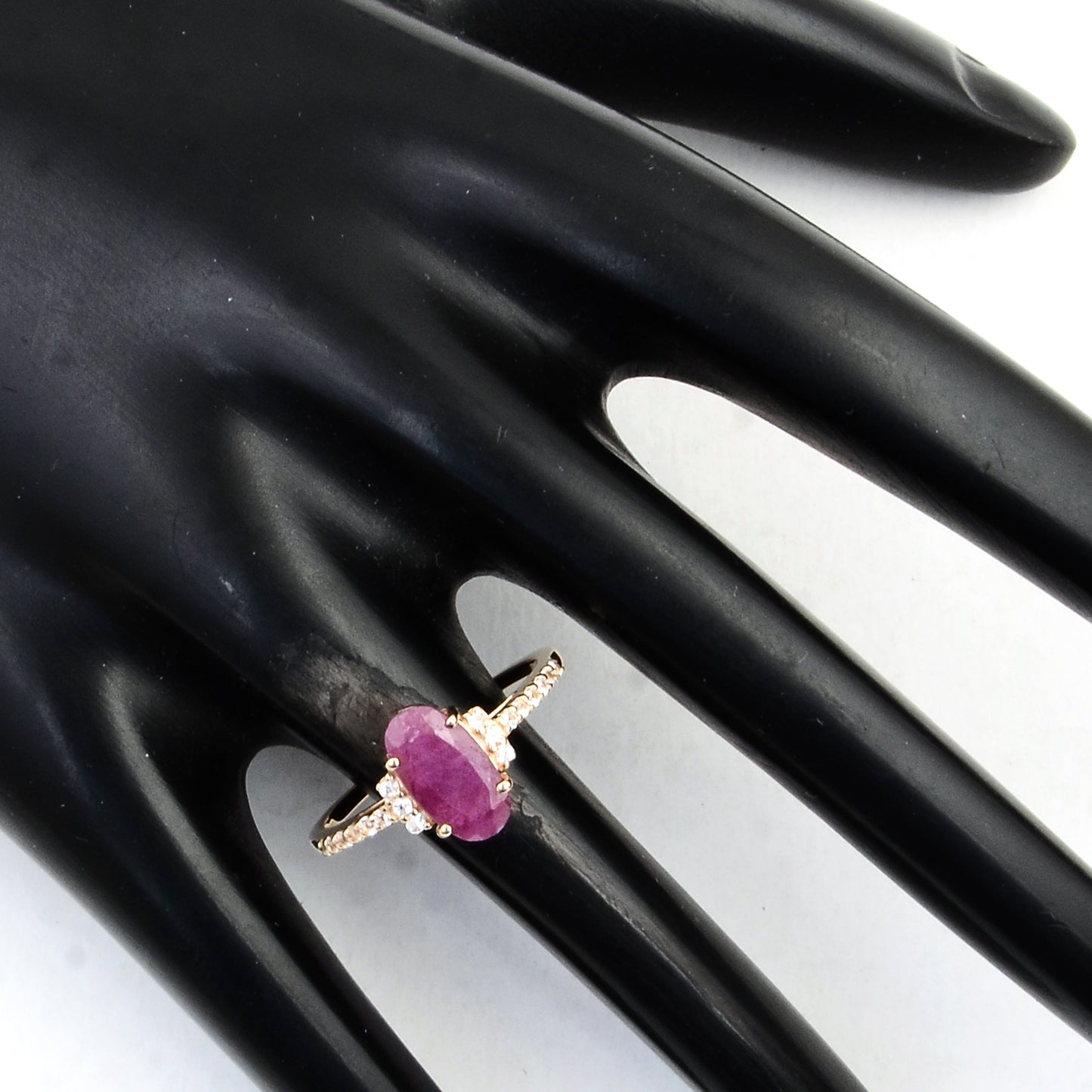 2.06 Ct Oval Ruby 14K Gold Ring