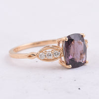 2.61 Ct Cushion Natural Spinel 14K Gold Ring