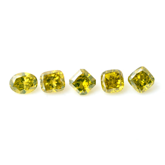 1.37 Carat Yellow Diamond Mix Shape Loose Gemstone