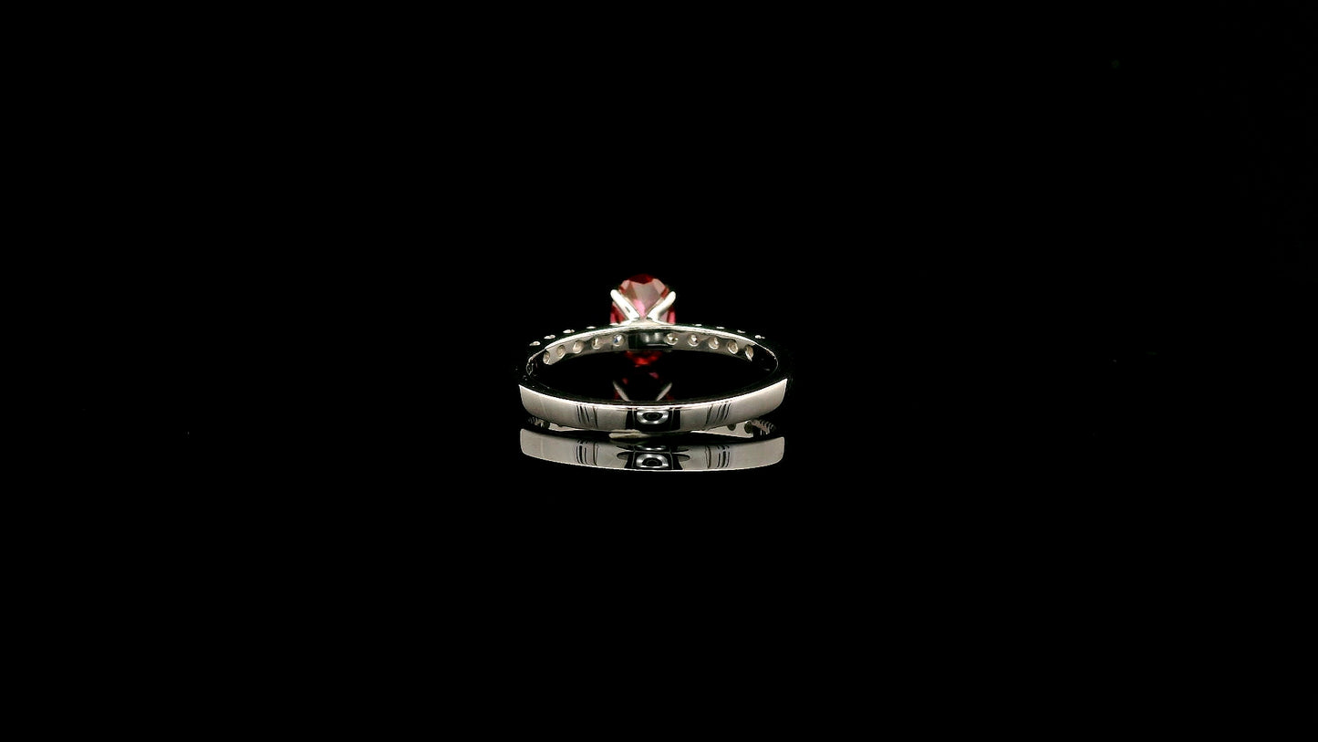1.27 Carats Pink Lab Grown Diamond 14K Gold Ring
