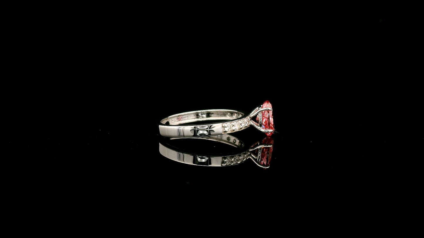1.21 Carats Pink Lab Grown Diamond 14K Gold Ring