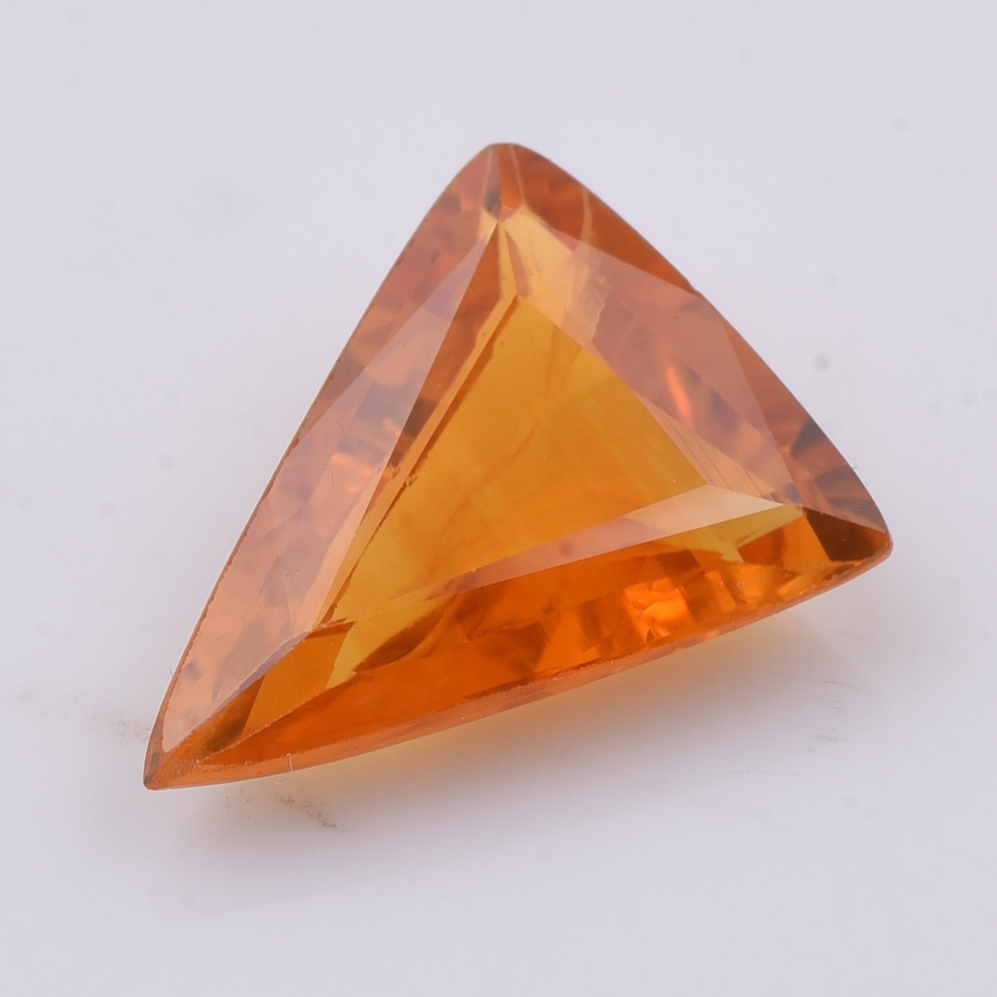 2.65 Natural Corundum Orange Sapphire Triangular Mixed Cut Gemstone