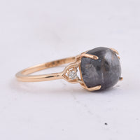 3.69 Ct Cushion Cabochon Cut Natural Spinel 14K Gold Ring