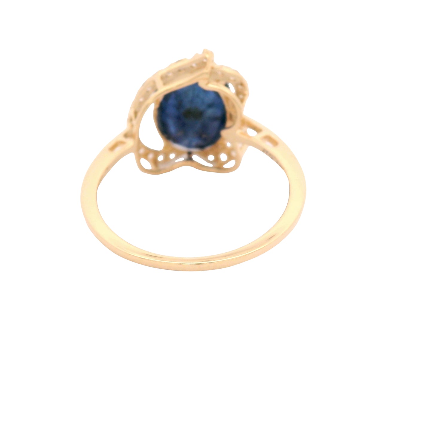 3.80 Ct Oval Sapphire 14K Gold Ring