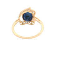 3.80 Ct Oval Sapphire 14K Gold Ring