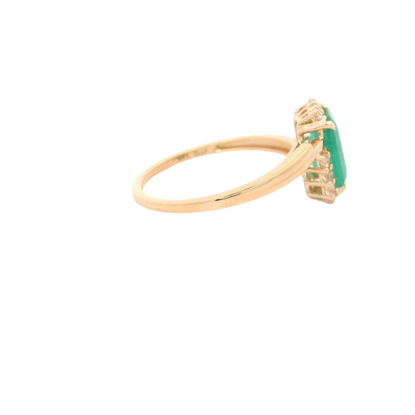 1.48 Ct Octagon Emerald 14K Gold Ring