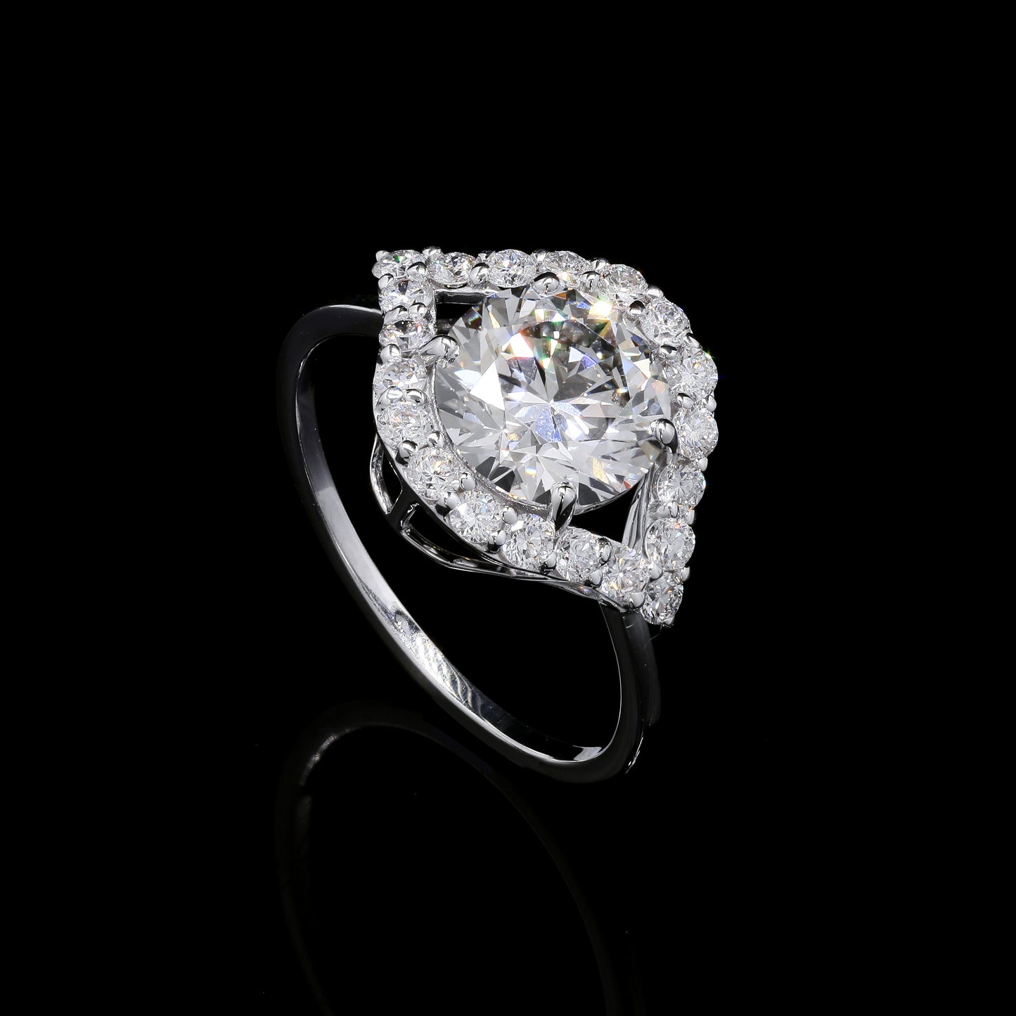 2.59 Carats Lab Grown Diamond 14K Gold Ring