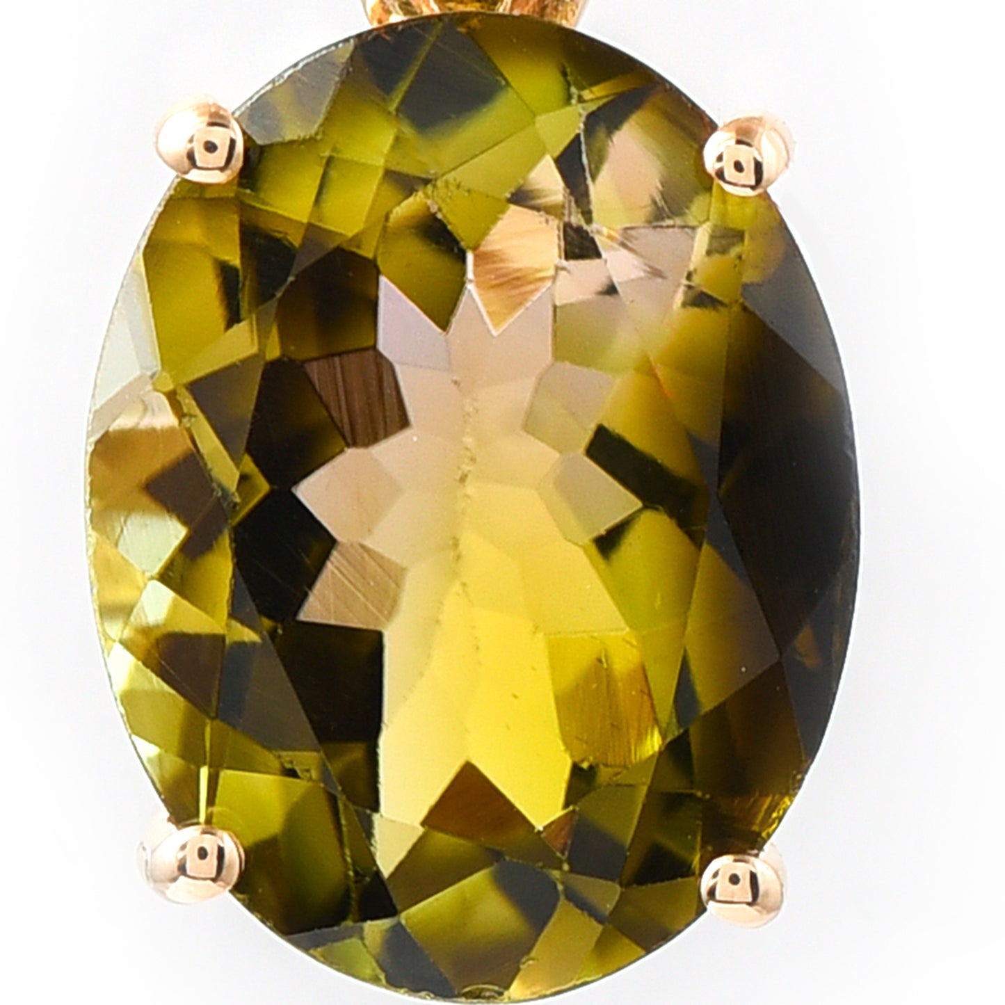 1.71 Ct Oval Tourmaline 14K Gold Pendant