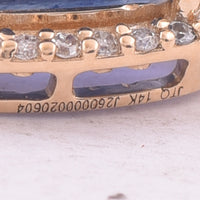 2.42 Ct Oval Mixed Cut Natural Sapphire 14K Gold Pendant