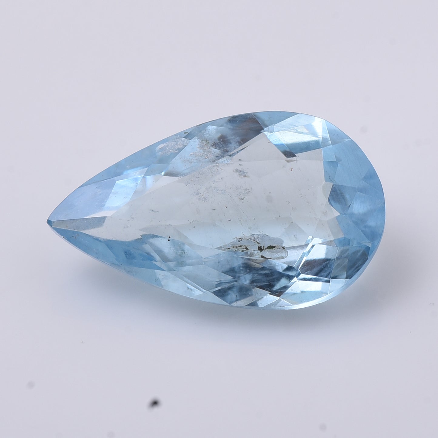 3.49 Natural Beryl Aquamarine Pear Mixed Cut Gemstone
