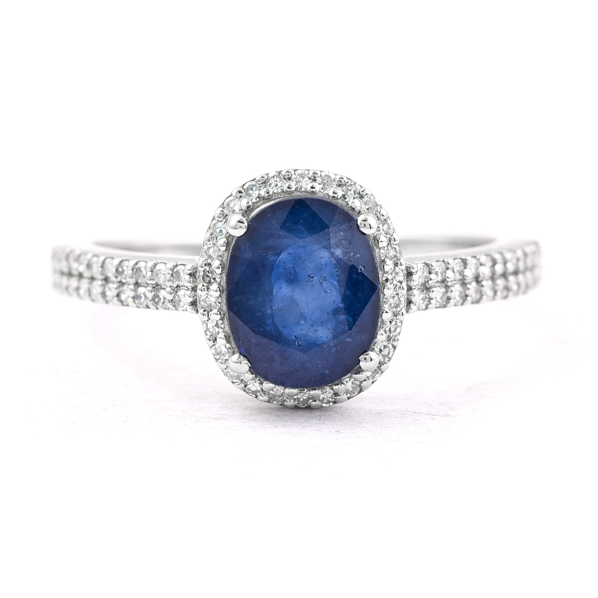 1.93 Ct Oval Mixed Cut Natural Sapphire 950 Platinum Ring