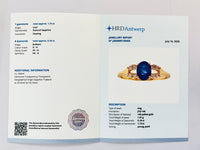 1.33 Ct Oval Natural Sapphire 14K Gold Ring