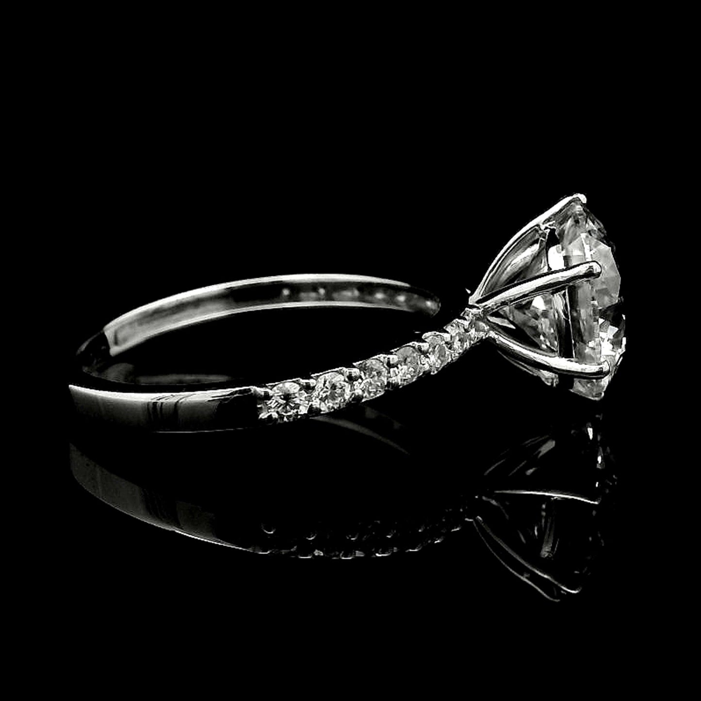 3.21 Carats Lab Grown Diamond 14K Gold Ring