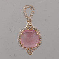 3.57 Ct Cushion Tourmaline 9K Gold Pendant