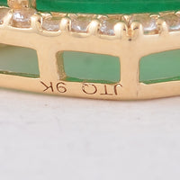 3.31 Ct Oval Emerald 9K Gold Pendant